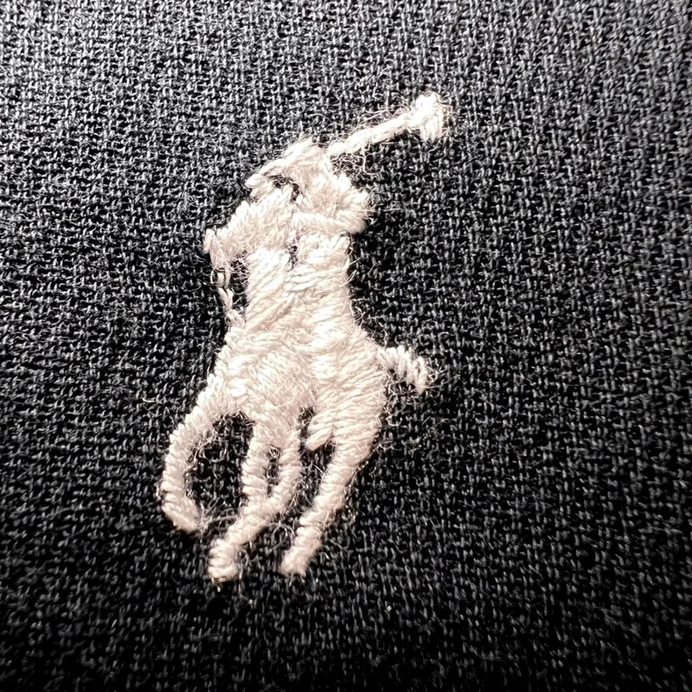 NOT FOR SALE Ralph‎ Lauren Mens 3XLT Black Short Sleeve Rib Knit Button Down